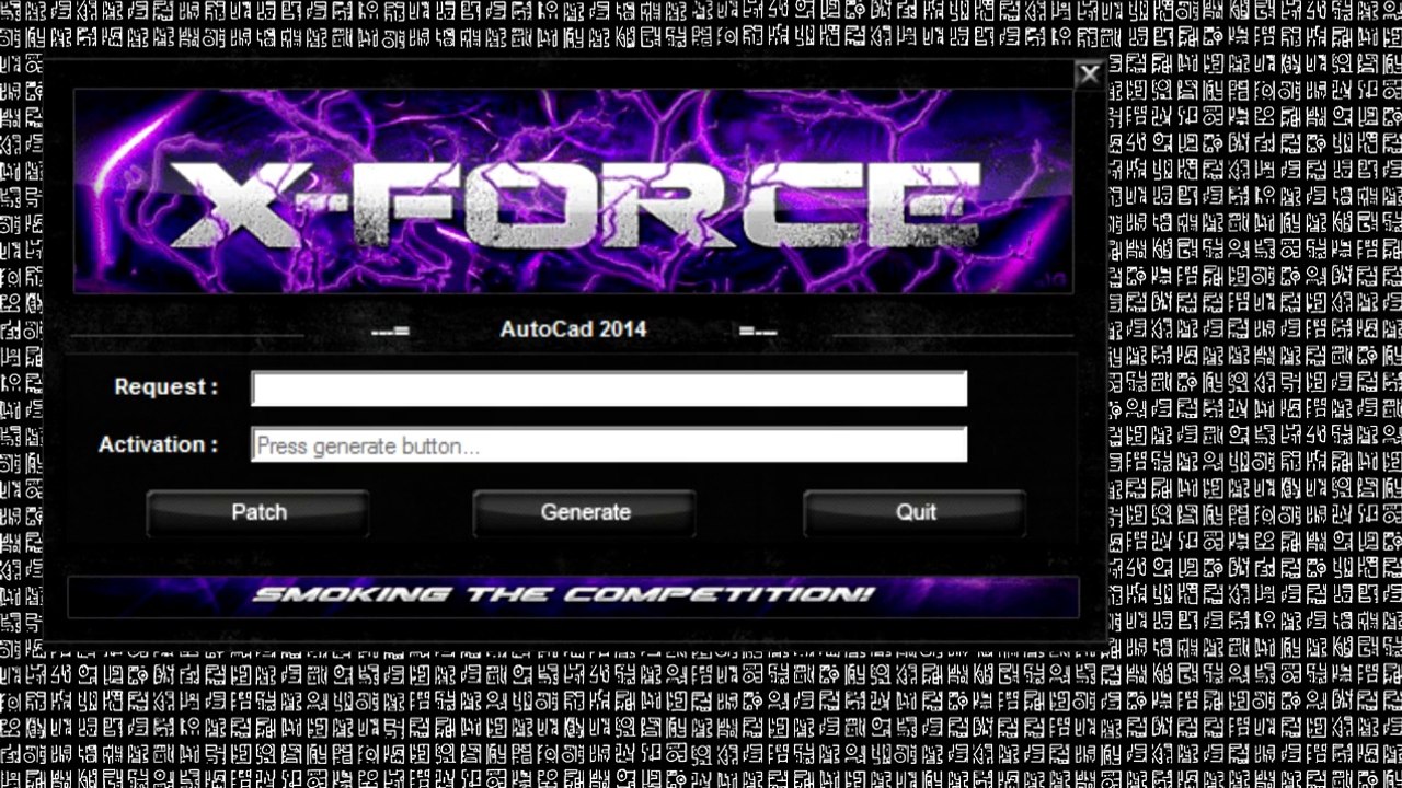 start xforce keygen 32bits or 64bits version